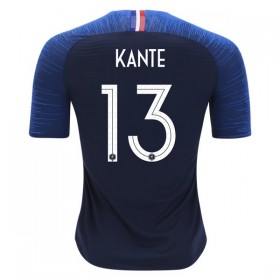 Camisolas de Futebol França Kante 13 Equipamento Principal Copa do Mundo 2018 Manga Curta